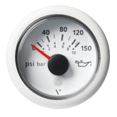 Veratron A2C59514202 52mm (2-1/16") ViewLine Engine Oil Temperature Pressure Gauge - 150 PSI - White Dial & Bezel